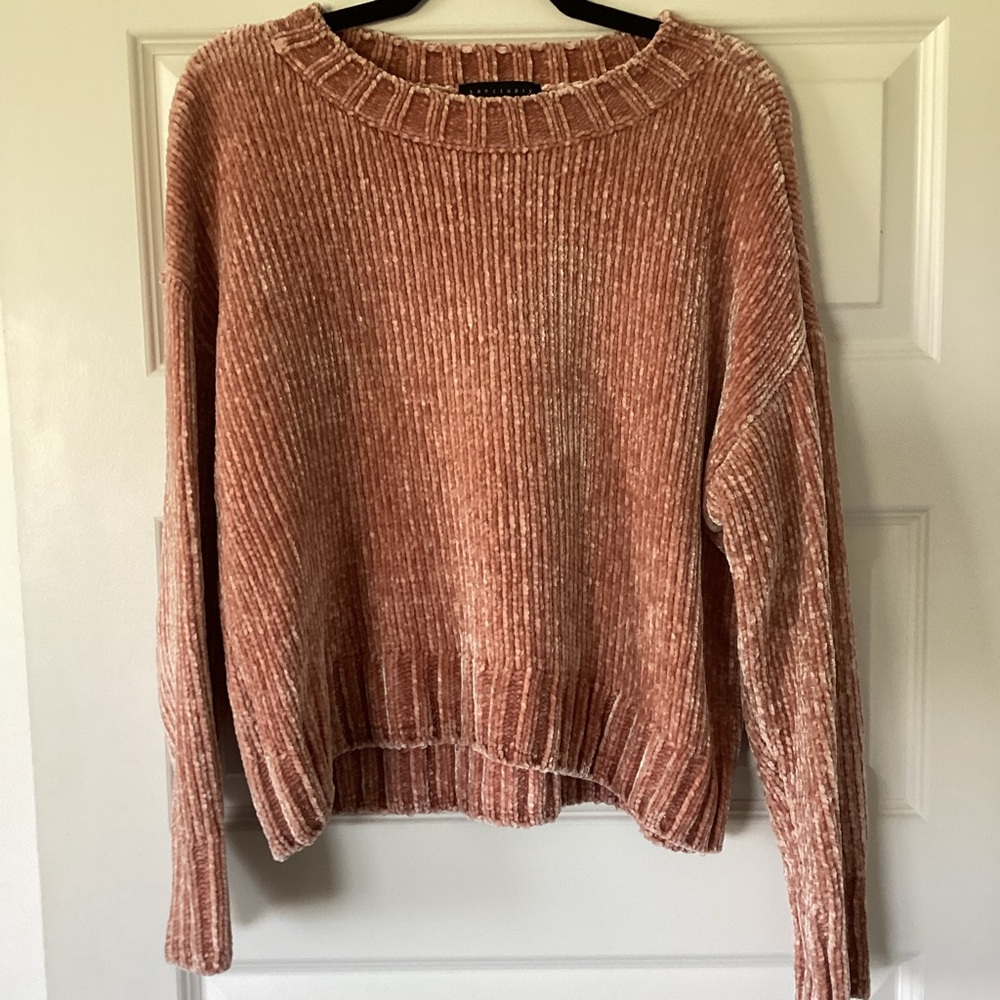 Cozy Sanctuary Chenille Sweater in Warm Tan